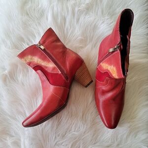 Corky's $185 red leather boots